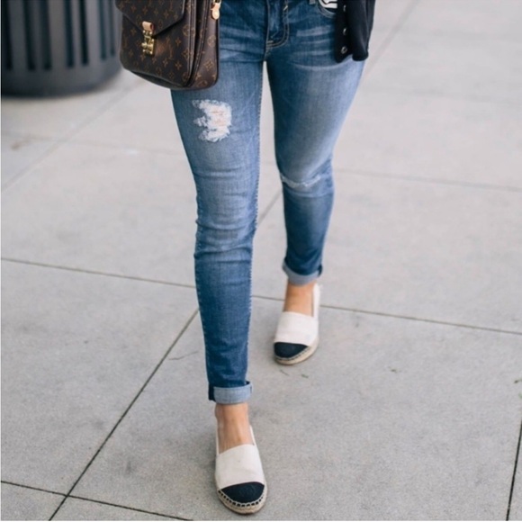 Tory Burch canvas color block espadrilles size 5 - Picture 8 of 8